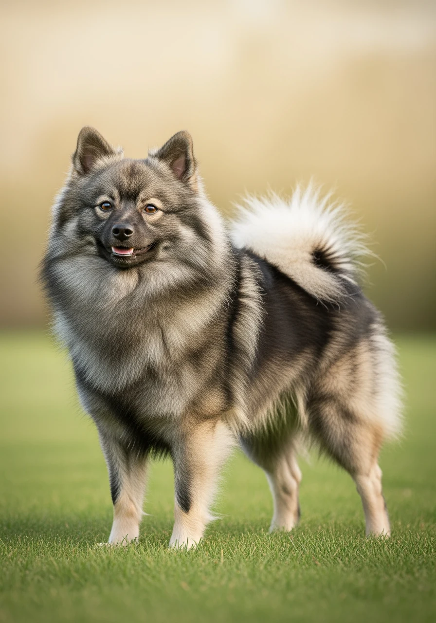 Spitz Nain adulte de qualite avec pelage dense et bien entretenu